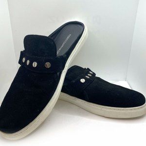 Rebecca Minkoff Black Suede Slides - size 10
